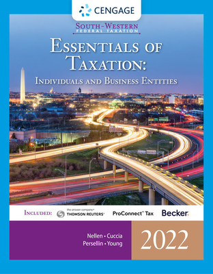 Image for South-Western Federal Taxation 2022: Essentials of Taxation: Individuals and Business Entities (Intuit ProConnect Tax Online & RIA Checkpoint, 1 term Printed Access Card) South-Western Federal Taxation 2022: Essentials of Taxation: Individuals and Business Entities (Intuit ProConnect Tax Online & RIA Checkpoint, 1 term Printed Access Card)