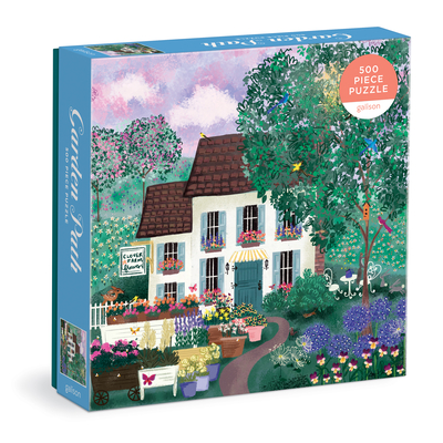 Image for Galison Garden Path ? 500 Piece Puzzle Fun and Challenging Activity with Bright and Bold Artwork of Country Cottage and Plant Path for Adults and Families