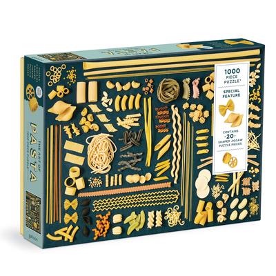 Image for Galison The Art of Pasta ? 1000 Piece Puzzle with Bright and Delicious Pasta Variety Artwork and 20 Pasta Shaped Jigsaw Pieces
