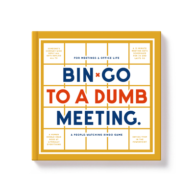 Brass Monkey Bin-go to A Dumb Meeting Game Book with Perforated People-Watching Bingo Cards for Office Meetings and Cubicle Life