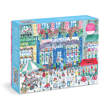 Image for Galison Michael Storrings Market in Bloom ? 2000 Piece Puzzle Fun and Challenging Activity with Bright and Bold Artwork of Sunny City Market and Flowers for Adults and Families