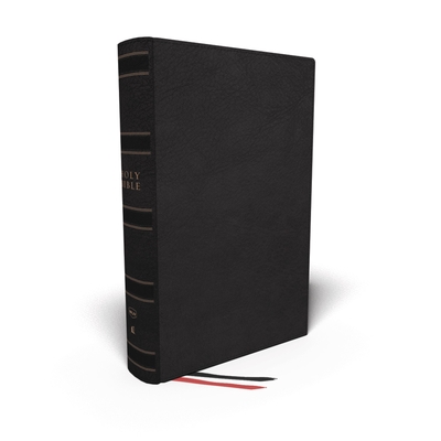 NKJV, Single-Column Wide-Margin Reference Bible, Genuine Leather, Black ...