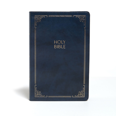 Image for KJV Large Print Personal Size Reference Bible, Navy Leathertouch