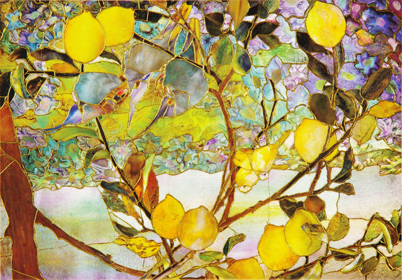 Tiffany Lemon Tree Note Cards (14 cards, 15 self-sealing envelopes)