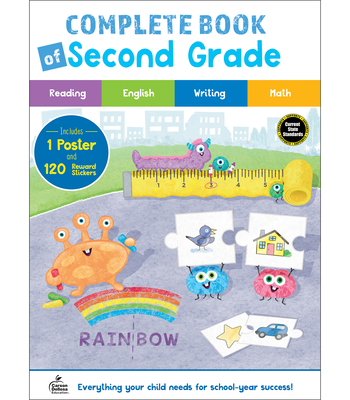 Carson Dellosa Complete Book of Second Grade Workbook, Parts of Speech, Grammar, Math, Reading Comprehension, and Writing Practice, Classroom or Homeschool Curriculum