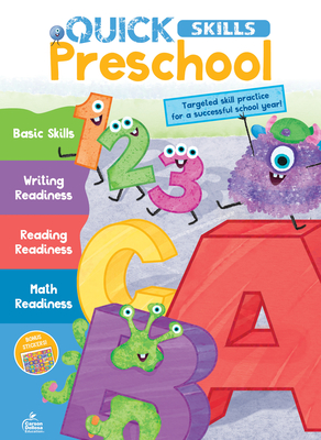 Carson Dellosa Quick Skills Preschool Workbook, Phonics, Math, Numbers and Alphabet Letter Tracing, and More Toddler Learning Activities, Pre K Classroom or Homeschool Curriculum