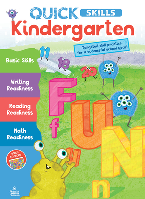 Carson Dellosa Quick Skills Kindergarten Workbook, Math, Phonics, Alphabet Letter Recognition, Writing Practice, and More Toddler Learning Activities, Classroom or Homeschool Curriculum