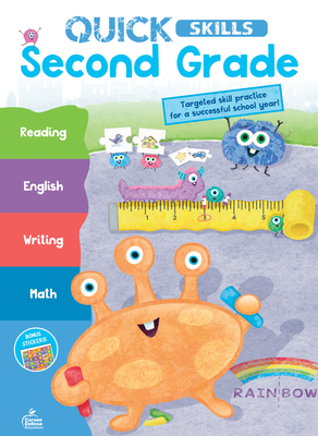 Carson Dellosa Quick Skills Second Grade Workbook, Reading Comprehension, Language Arts, Math, and Writing Practice, Classroom or Homeschool Curriculum
