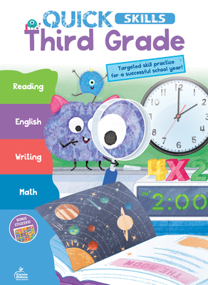Carson Dellosa Quick Skills Third Grade Workbook, Reading Comprehension, Language Arts, Math, and Writing Practice, Classroom or Homeschool Curriculum