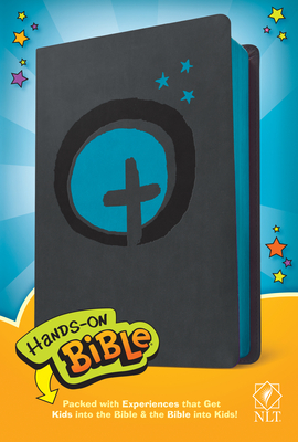 Image for Hands-On Bible NLT (LeatherLike, Dark Gray/Blue Cross)