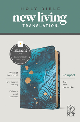 Image for NLT Compact Bible, Filament Enabled Edition (Red Letter, LeatherLike, Teal Palm)