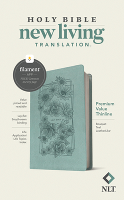Image for NLT Premium Value Thinline Bible, Filament Enabled Edition (LeatherLike, Bouquet Teal)