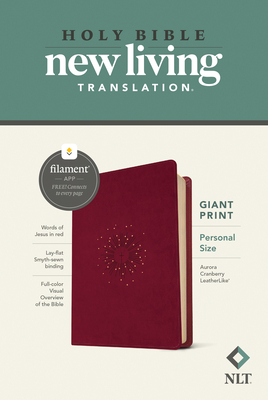 Image for NLT Personal Size Giant Print Bible, Filament Enabled Edition (Red Letter, LeatherLike, Aurora Cranberry)