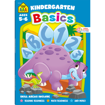 Image for School Zone - Kindergarten Basics Workbook - 64 Pages, Ages 5 to 6, Reading & Math Readiness, Alphabet, Shapes, Patterns, Numbers 0-10, Beginning Sounds, and More (School Zone Basics Workbook Series)