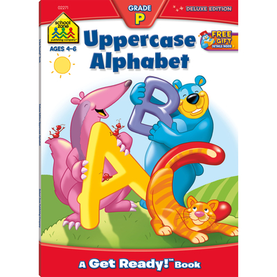 School Zone - Uppercase Alphabet Workbook - 64 Pages, Ages 4 to 6, Preschool to Kindergarten, Letters, Tracing, Writing, ABC's, and More (School Zone Get Ready! Book Series)