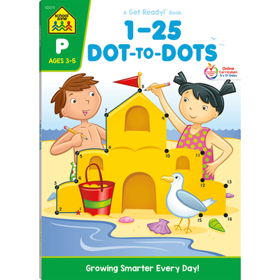 Image for School Zone - Numbers 1-25 Dot-to-Dots Workbook - 64 Pages, Ages 3 to 5, Preschool to Kindergarten, Connect the Dots, Numerical Order, Counting, and More (School Zone Get Ready!? Book Series)