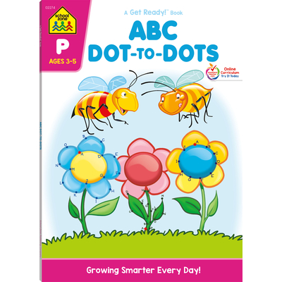 School Zone - ABC Dot-to-Dots Workbook - 64 Pages, Ages 3 to 5, Preschool to Kindergarten, Connect the Dots, Picture Puzzles, Alphabetical Order, and . Ready! Book Series) (Deluxe Edition 64-Page)