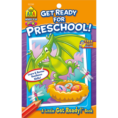 School Zone Get Ready for Preschool Workbook: 48 Pages, Pre-K, Learn ABCs, Numbers, Colors, Counting, Rhyming, Phonics, Patterns, Matching, Ages 3-6 (Little Get Ready! Book Series)