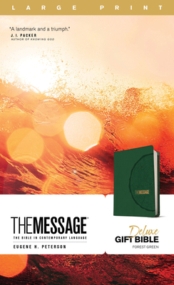Image for The Message Deluxe Gift Bible, Large Print ( Green)