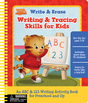 Daniel Tiger's Neighborhood Wipe Clean Writing & Tracing Workbook Skills for Preschool Kids Ages 3 - 5: Practice Pen Control, ABC's, Numbers, Handwriting, Wipe Off Pen Included