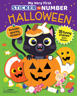 Spooky Funny Halloween - My Very First Sticker by Number Activity Book for Kids, Includes Pull-Out Pages and 300 Stickers, Toddlers and Kids