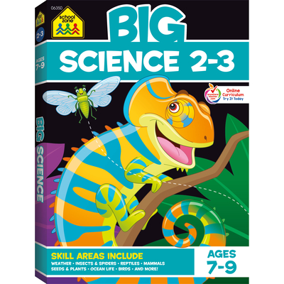 School Zone Big Science Workbook: 320 Pages, 2nd Grade, 3rd Grade, Weather, Seeds, Plants, Insects, Mammals, Ocean Life, Birds, Ages 7 to 9 (Big Workbook)