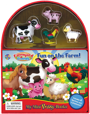 Phidal Farmyard Farms My Mini Busy Book for Kids, Children to Play - Includes 4 Figurines with Foldable Play Board and Storybook, Portable and Travel Ready