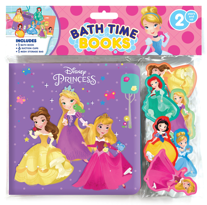 Phidal Disney Princess Bath Time Books (EVA Bag) with Suction Cups and Mesh Bag