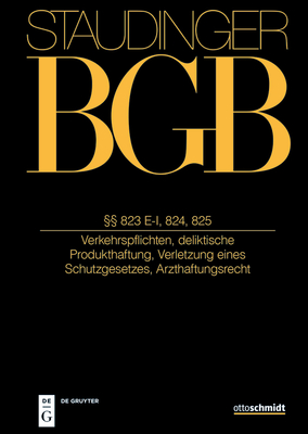 823 E-I, 824, 825: (Verkehrspflichten, deliktische Produkthaftung, Verletzung eines Schutzgesetzes, Arzthaftungsrecht) (German Edition)
